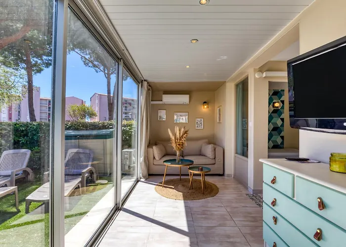 Rez De Jardin Climatise Lägenhet *